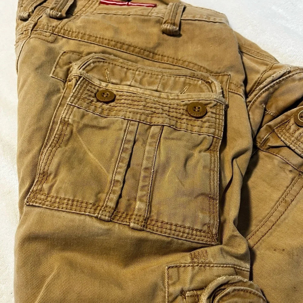 Jordan Craig Cargo Shorts Men’s Tan Khaki Utility Pocket Shorts Size 32